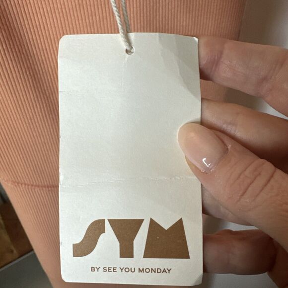 Anthropologie See You Monday Dress Womens XS Orange Maxi Ribbed Bodycon Tight - Picture 6 of 7